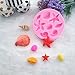 Efivs Arts Ocean Series Silicone Mold Fondant Mold Cupcake Starfish Shell Cake Decoration Tool 3 1/4 Inch