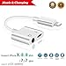 Lightning Jack Headphone Adaptor Charger for 8/8 Plus iPhone 7/7 Plus/iPhone X 10/iPad/iPod Earphone Adapter Headphone AUX Audio & Charge Adaptor,Connector Lightning Cable Suppor iOS 11 System