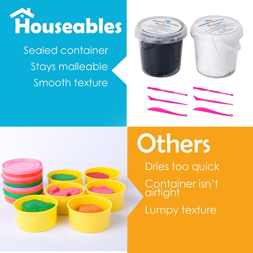 Houseables Moldable Cosplay Foam Clay, Air Dry, Sculpting, Molding, 300 Grams Per Container (600