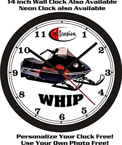 SCORPION WHIP SNOWMOBILE WALL CLOCK-FREE USA SHIP