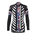 DuShow Women's Long Cycling Jersey, Patterns Stylish Breathable Long Sleeve Bicycle Shirt Top