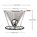 Firlar Pour Over Coffee Filter Fine Grade 304 Stainless Steel Double Mesh Paperless Coffee Dripper Reusable Coffee Maker with Separate Stand Rubber Grip
