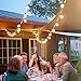 NEWPOW Outdoor String Lights 48ft with 23+2 Spare Bulbs, Shatterproof Dimmable Waterproof, LED 1W 60LM 2200K Warm Glow for Indoor/Outdoor Decoration and Lighting -Black Wire
