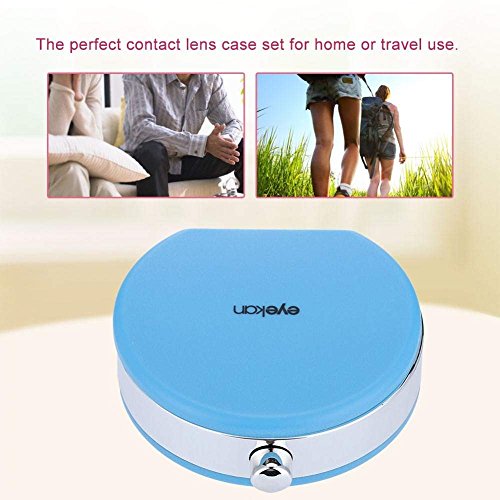 Contact Lens Box, Mini Contact Lens Holder Eye Care Lenses Case Set Cute Lovely Travel Kit Box (Black)