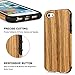 TENDLIN Compatible with iPhone 5S Case/iPhone SE 2016 Case (1st Gen) Wood Grain Outside Soft TPU Silicone Hybrid Slim Case Designed for iPhone 5 / 5S / SE (1st Gen 2016) - Santos Rose Wood
