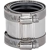 Eastman 1-1/2 Inch No-Hub Coupling with Stainless Steel Clamps, 43401