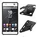 Sony Xperia XA Ultra Case,Yiakeng Shockproof Impact Protection Tough Rugged Dual Layer Protective Case Cover with Kickstand for Sony Xperia XA Ultra (Black)