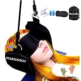 STARTONECO Head Hammock Plus Manual Pressure Point Massager Bundle - Cervical Neck Traction & Relaxation Sling | Self Massager | Office Workers, Drivers with Neck Pain
