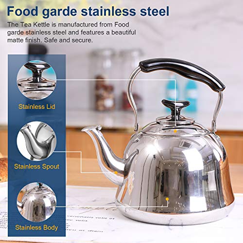 2 Kettle+Stovetop+Whistling+Teakettle+Stainless