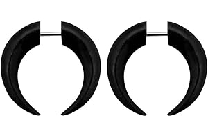 Pierced Owl - 16G Organic Areng Wood Fake Pincher Taper Plugs, Sold as a Pair