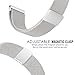 Garmin Vivoactive HR Watch Band, MoKo Milanese Loop Stainless Steel Mesh Replacement Bracelet Strap for Vivoactive HR Sports GPS Smart Watch with Unique Magnet Lock, No Buckle Needed, Silver