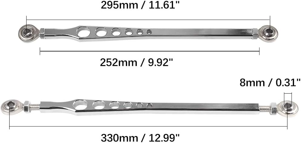 Motoforti Silver Tone Motorbike Motorcycle Shift Linkage Lever Gear Shifter, 36 x 12 x 3.5 cm - Image 4