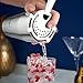 VonShef Manhattan Cocktail Shaker Set with Recipe Guide, Stainless Steel, Includes Twisted Bar Spoon, Hawthorne Strainer, 0.5 Ounce 1 Ounce Measuring Jigger, Wooden Muddler, 19 Ounce Shaker