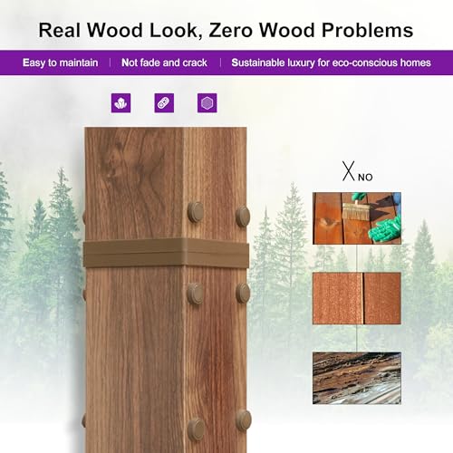 PURPLE LEAF Pergola 10' x 13' with Light, Wood Grain, Turquoise Blue image 27