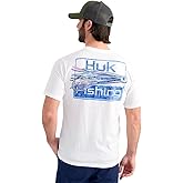 HUK Mens Kc Scott Pocket Tee, Comfortable Performance Fishing Short Sleeve T-Shirt with Chest Pocket