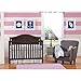 Summer 4-Piece Classic Bedding Set with Adjustable Crib Skirt, Nautical Navy