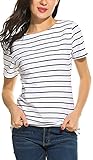 SimpleFun Women's Summer Tops Round Neck Casual Juniors Tees T Shirt