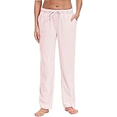 COZZIPLUS Women Fleece Pants, Lightweight Polar Fleece Lounge Sweatpants for Women, Straight Leg Pajama Pants with Pockets
