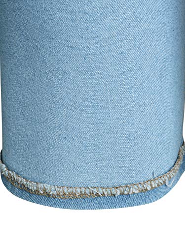 dELiAs Girls Soft Stretch Denim Bermuda Style Shorts (2 Pack), Flower Embroidery, Size 10'