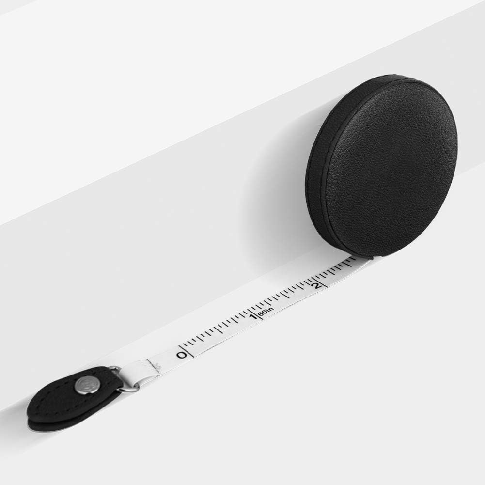 Retractable Tape Measure Ruler 60 Inch/1.5 Meter Body Measuring Tape for Designer Tape for Sewing Tailor Fabric (1 Pack/Black)