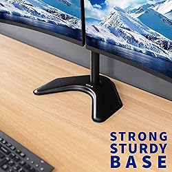 VIVO Dual LED LCD Monitor Mount, Free-Standing Desk
