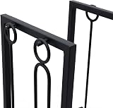 Charles Bentley Log Holder & Tool Set Black Iron Matte Fireside Companion 10kg view 8
