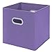 MaidMAX Storage Bins 12x12x12, for Home Organization and Storage, Toy Storage Cube, Closet Organizers and Storage, with Dual Plastic Handles, Purple, Set of 6