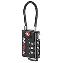 TSA Approved Cable Luggage Locks, Re-settable