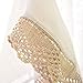 ZHH Handmade Embroidered Openwork Panels 59 by 70-inch Cord Crochet Curtain,Polyester White Sheer
