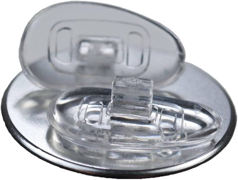 SPORTS WORLD VISION D-Shaped Glasses Nose Pads - Premium Grade Push-in Silicone Nose Pads 15 mm/0.6'' | 3 Pairs Nose Pads for Glasses, Spectacles, Reading Glasses and Eyeglasses