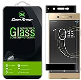 Dmax Armor for Sony Xperia XA1 Ultra [Tempered Glass] Screen Protector, (Full Screen Coverage) with Lifetime Replacement (Black)