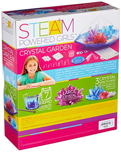 4M Toysmith, STEAM Powered Girls Crystal Garden, Chemistry DIY Stem Toy, for Girls Ages 10+