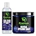Tea Tree Oil Fungus Treatment Set - Tea Tree Body & Foot Wash 4 oz + Epsom Salt 16 oz - Antifungal Foot Soak for Athletes Foot Calluses Tiered Feet & Foot Odor - Soft Rejuvenated Skin - Premium Nature