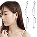Leiothrix Korean Version Dangle Earrings Tassel Zircon Fashion Jewelry for Women and Girls