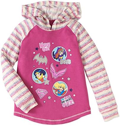 DC Superhero Girls Long Sleeve Hacci Hoodie Top Watch Out Boys The Girls Are Taking Over
