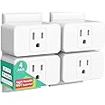 meross Wi-Fi Smart Plug Mini, 15 Amp & Reliable Wi-Fi Connection, Support Alexa, Google Home, Remote Control, Timer, Occupies