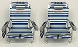 2 Tommy Bahama Backpack Beach Chairs / Blue