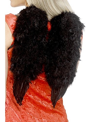 Smiffy's 30 x 40cm Wings Feather Angel (Black)