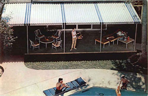 Vintage Advertising Postcard: Flexalum Aluminum Patio Awning Advertising