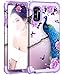PIXIU Galaxy Note 10 Plus case,Unique Dual Layer Heavy Duty Shockproof Protective Hybrid Sturdy Case for Samsung Galaxy Note 10Plus 6.8 inch Peacock