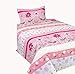 Mk Collection Bedspread Teens/Girls Pink Floral New (Twin/Twin Extra Long)