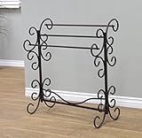 Frenchi Home Furnishing Metal Scroll Blanket Rack, Black (Kitchen)