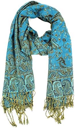 Paskmlna Reversible Paisley Pashmina Shawl Wrap Elegant Colors