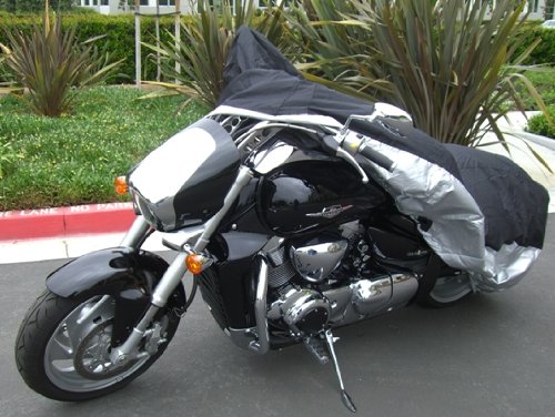 Deluxe all season Motorcycle cover (XL). Fits up to 94" length Medium cruiser, Large sport bike.
