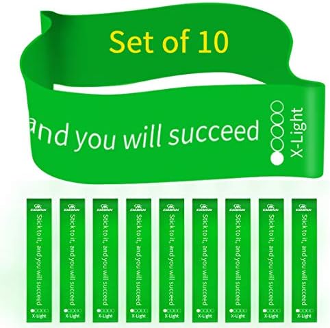 EMBNN Resistance Loop Exercise Bands, Premium-Quality Workout Bands Include eBook, Manual, Set of 3 & 5