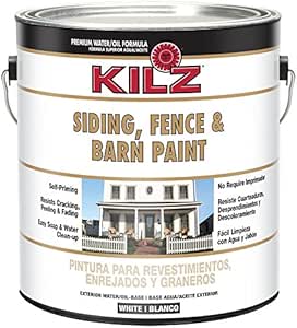 Kilz Exterior Siding Fence And Barn Paint White 1 Gallon
