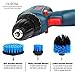 Drill Attachment Power Scrubber – Turbo Scrub Kit of 3 Scrubbing Brushes – All Purpose Shower Door, Bathtub, Toilet, Tile, Grout, Rim, Floor, Carpet, Bathroom and Kitchen Surfaces Cleaner 2