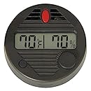 HygroSet II Round Digital Hygrometer for Humidors, 10-Second Refresh Rate, Battery Included, +/- 2% Humidity and 1% Tempeture Accuracy for Cigar Humidors, by Quality Importers