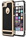 GeekZone Slim iPhone 7 Case, Hybrid Shockproof [Drop Protection] Phone Cover Soft TPU Bumper Hard PC Case Anti-Slip Matte Stripe Designed Protective Case Cover for iPhone 7 [4.7 inch] (Gold)
