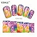 WOKOTO 50 Sheets Big Flower Image Nail Art Stickers Water Transfer Decals With 1 Pcs Anti-Static Tweezers And Nail Files Nail Art Decoration Tool Kit
